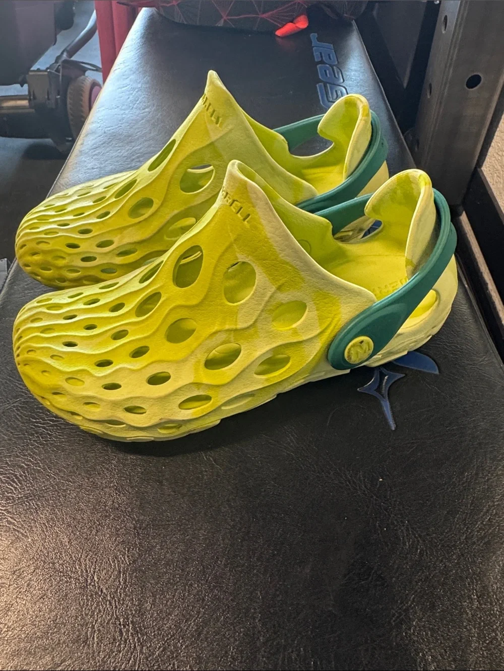 Merrell Kids Neon Yellow Green Slip-On Water Clogs